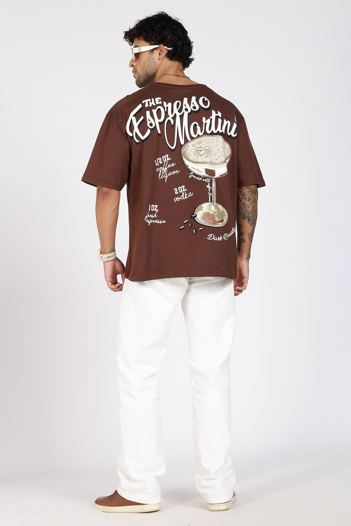 Espresso Martini: Brown Oversized T-shirt
