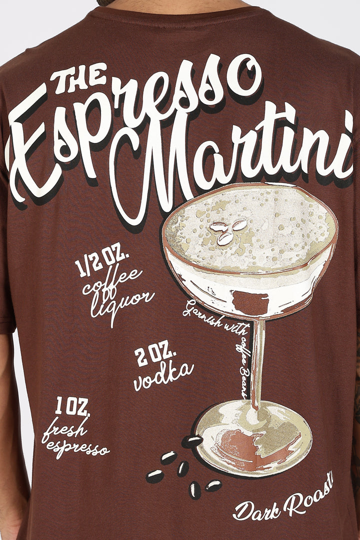 Espresso Martini: Brown Oversized T-shirt