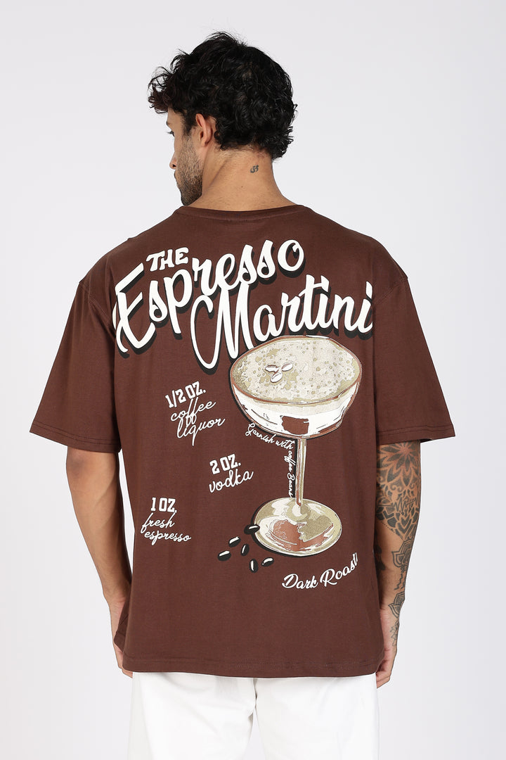 Espresso Martini: Brown Oversized T-shirt