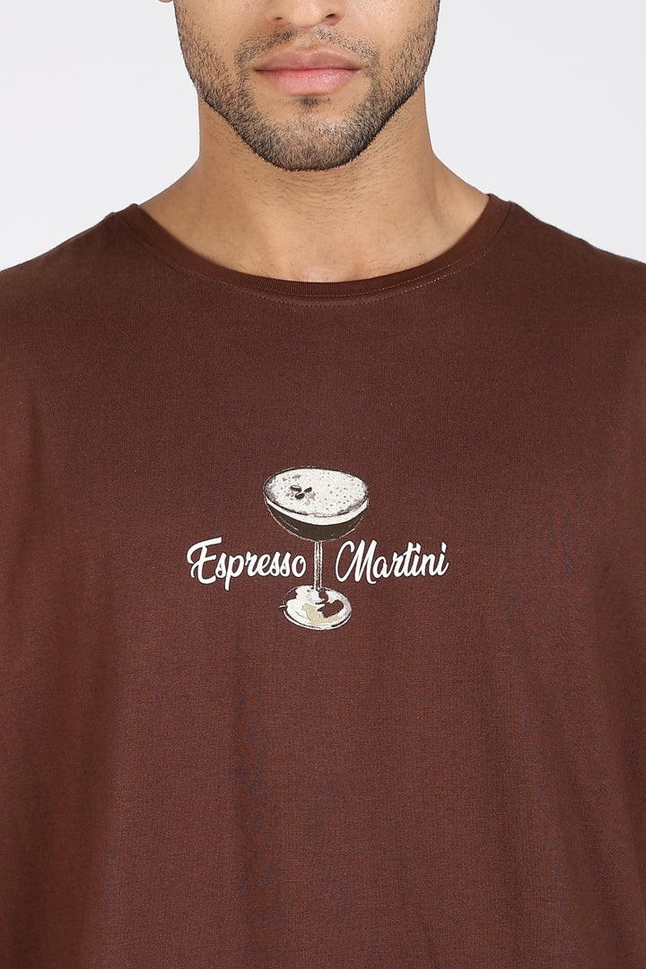 Espresso Martini: Brown Oversized T-shirt
