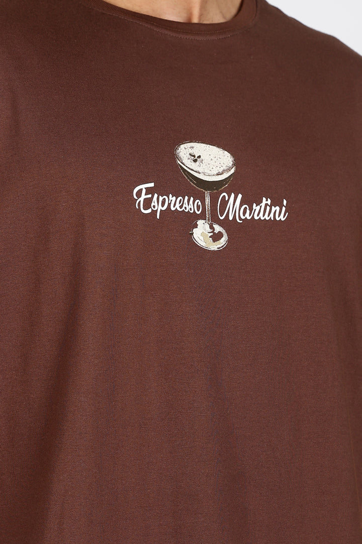 Espresso Martini: Brown Oversized T-shirt