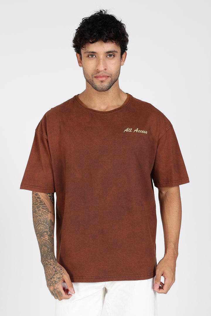 All Access: brown Oversized T-shirt