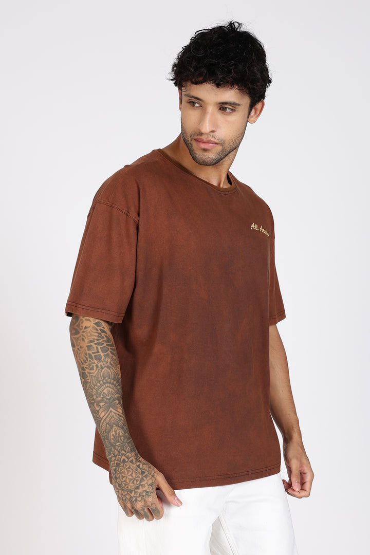 All Access: brown Oversized T-shirt