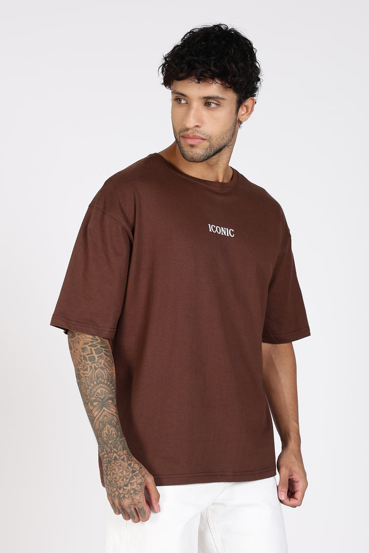 Greek Angel: Brown Oversized T-shirt