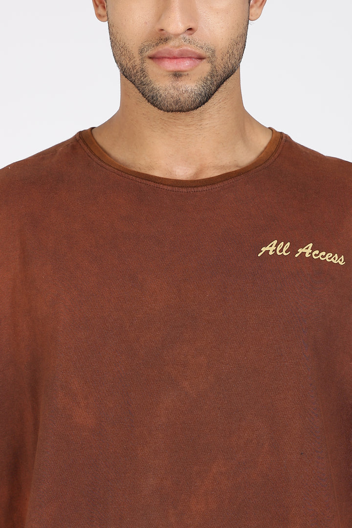 All Access: brown Oversized T-shirt