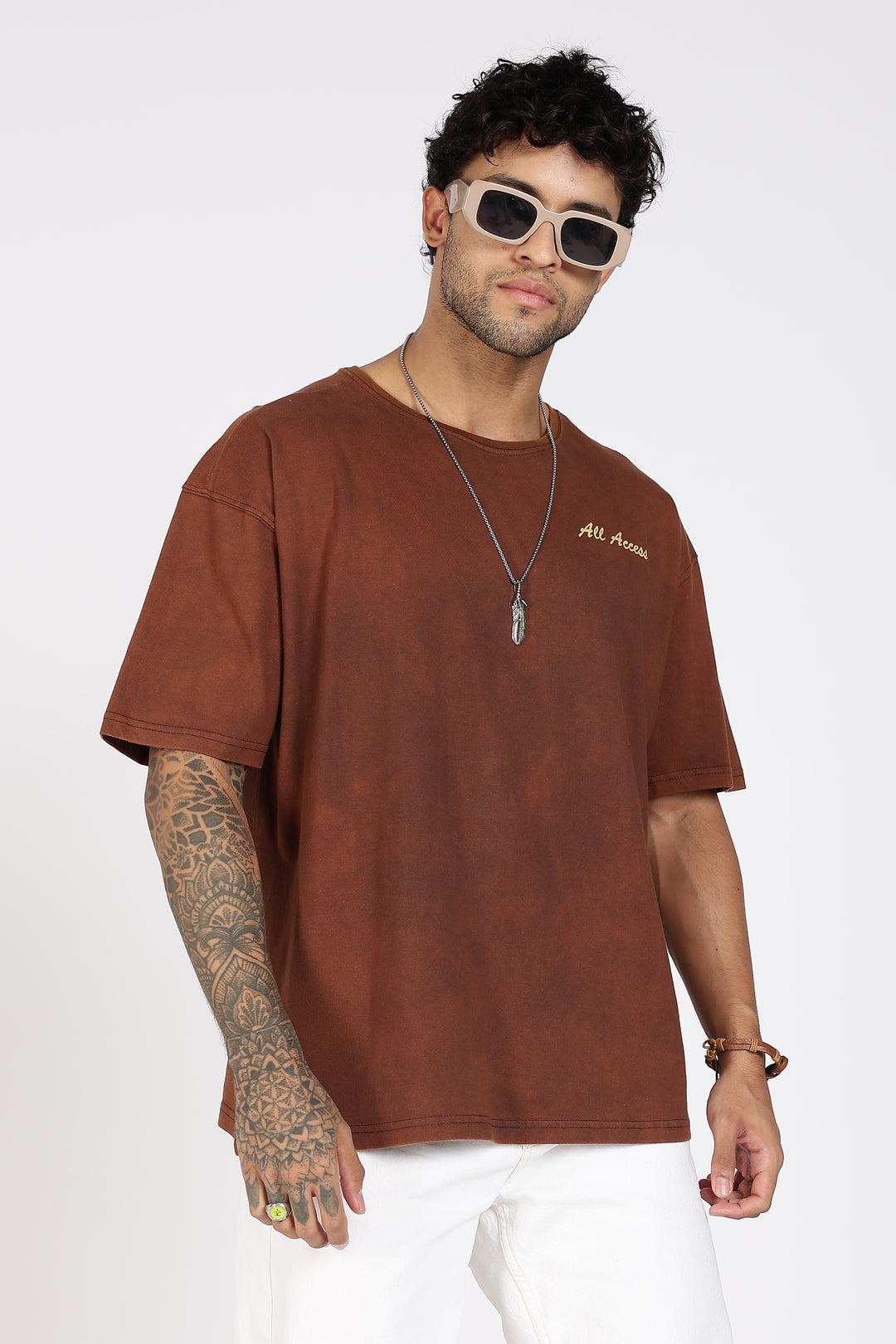 All Access: brown Oversized T-shirt