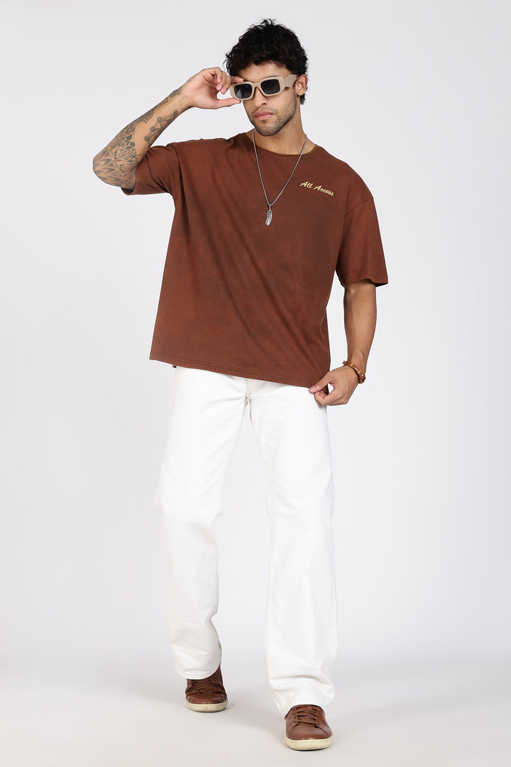 All Access: brown Oversized T-shirt