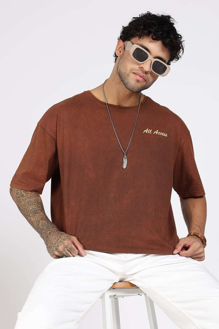 All Access: brown Oversized T-shirt