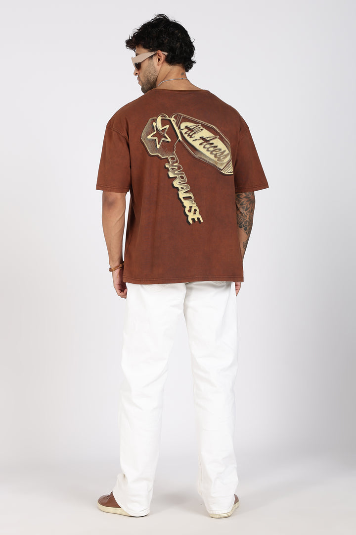 All Access: brown Oversized T-shirt