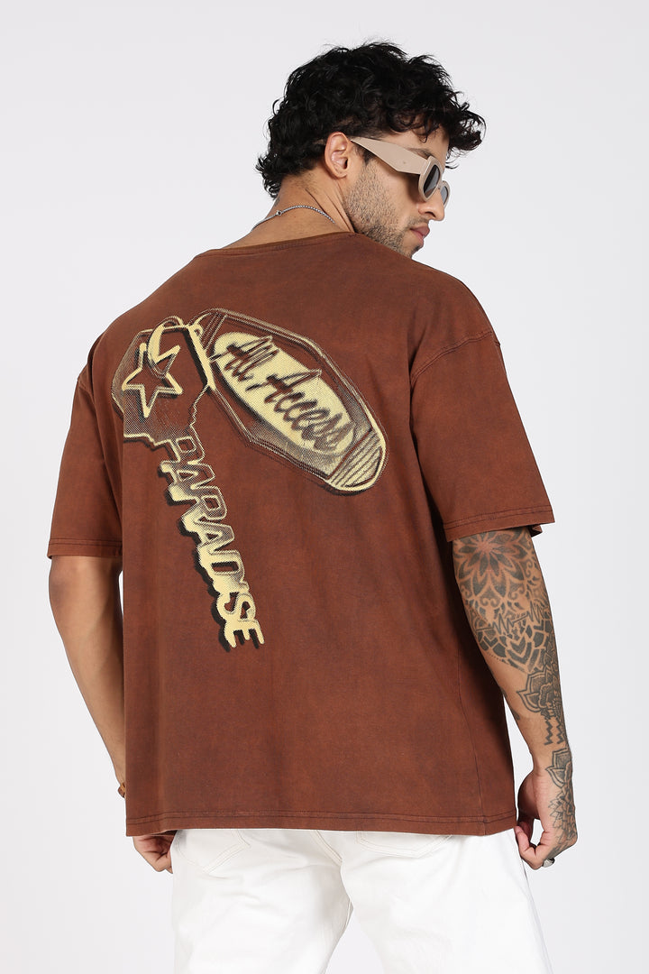 All Access: brown Oversized T-shirt