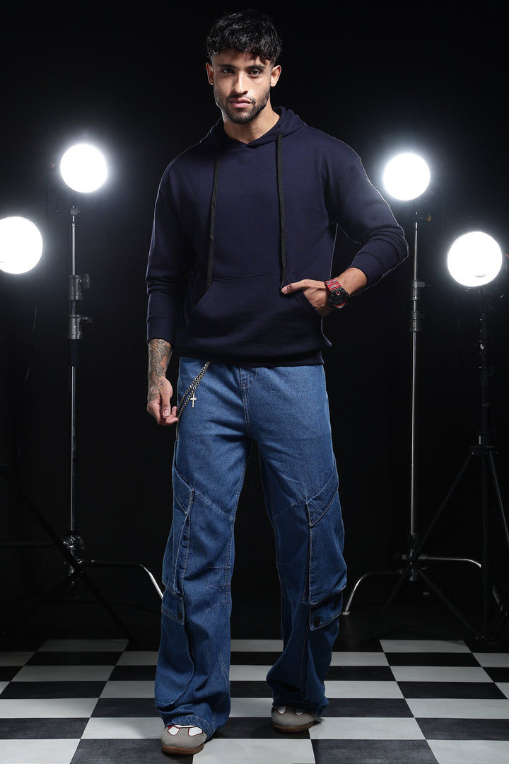 Solids: Navy Blue Hoodie