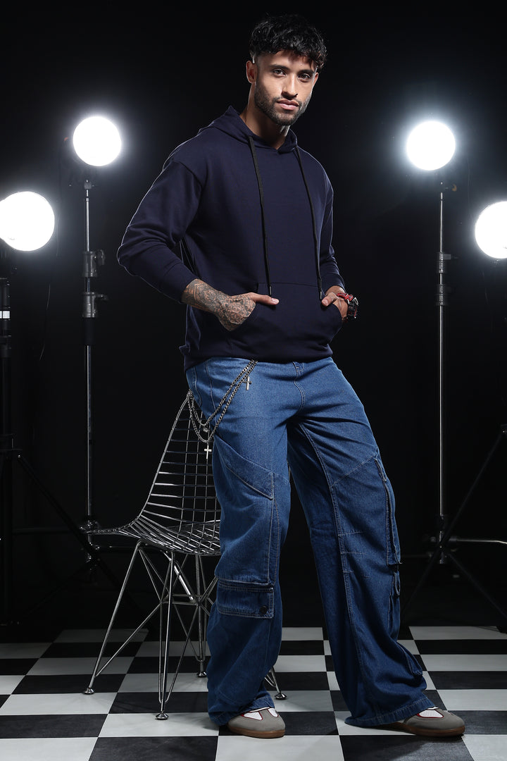 Solids: Navy Blue Hoodie