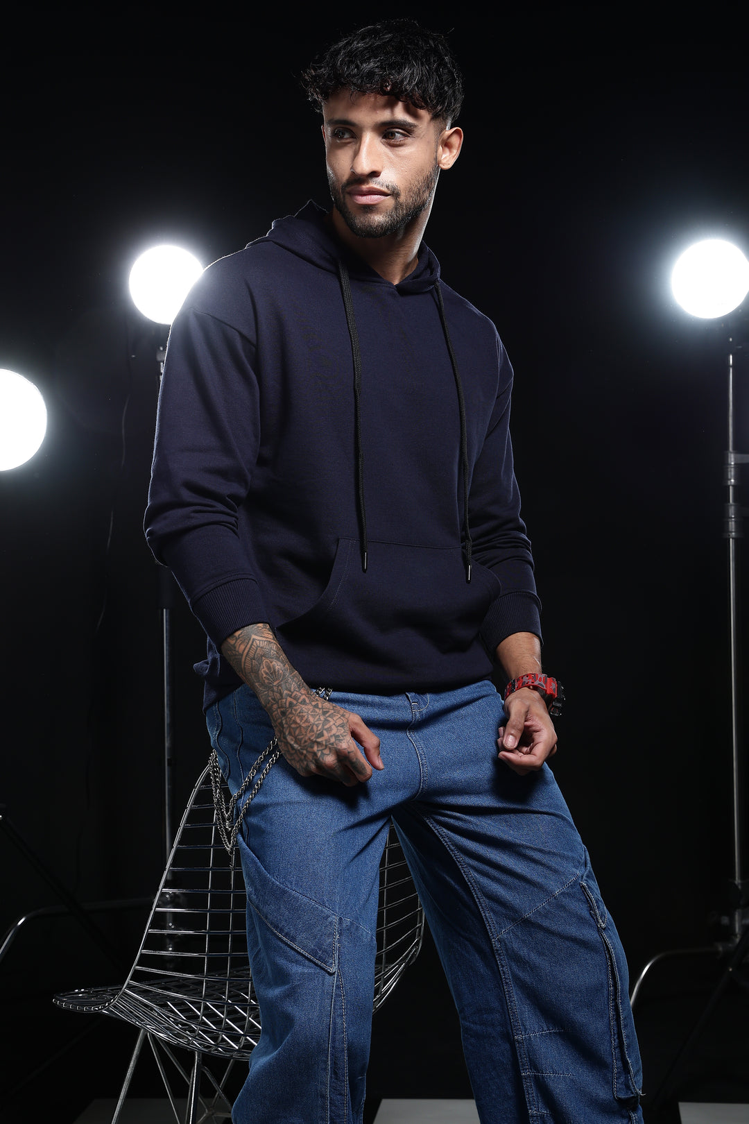 Solids: Navy Blue Hoodie