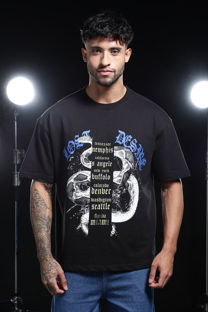 Lost Desire : Black Oversized T-shirt