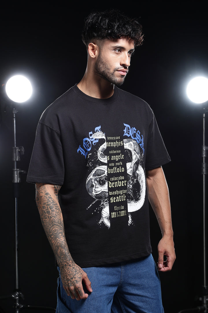 Lost Desire : Black Oversized T-shirt