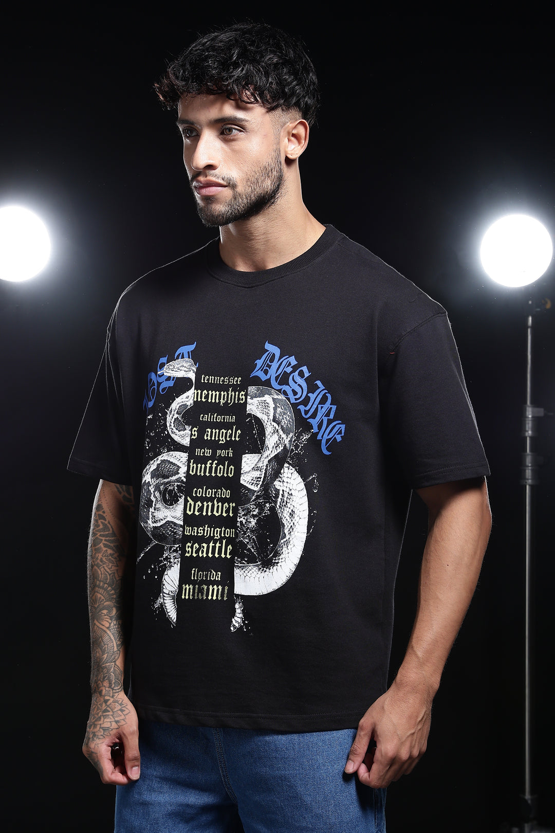 Lost Desire : Black Oversized T-shirt