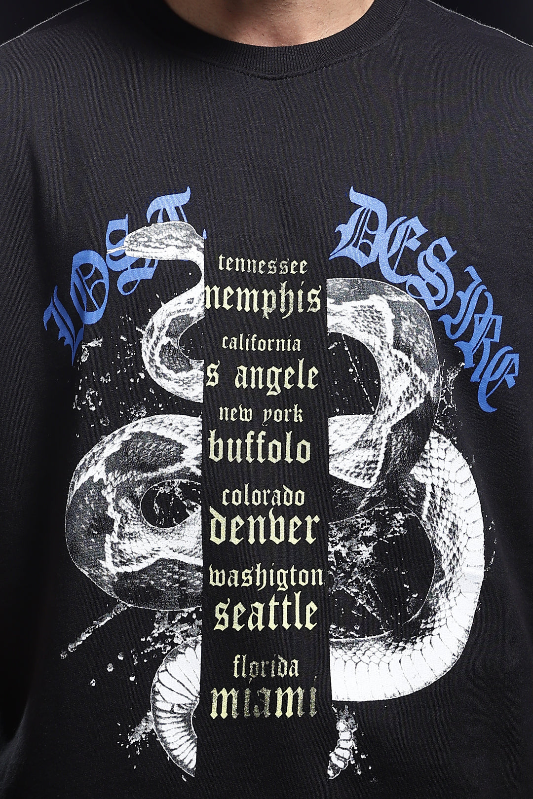 Lost Desire : Black Oversized T-shirt
