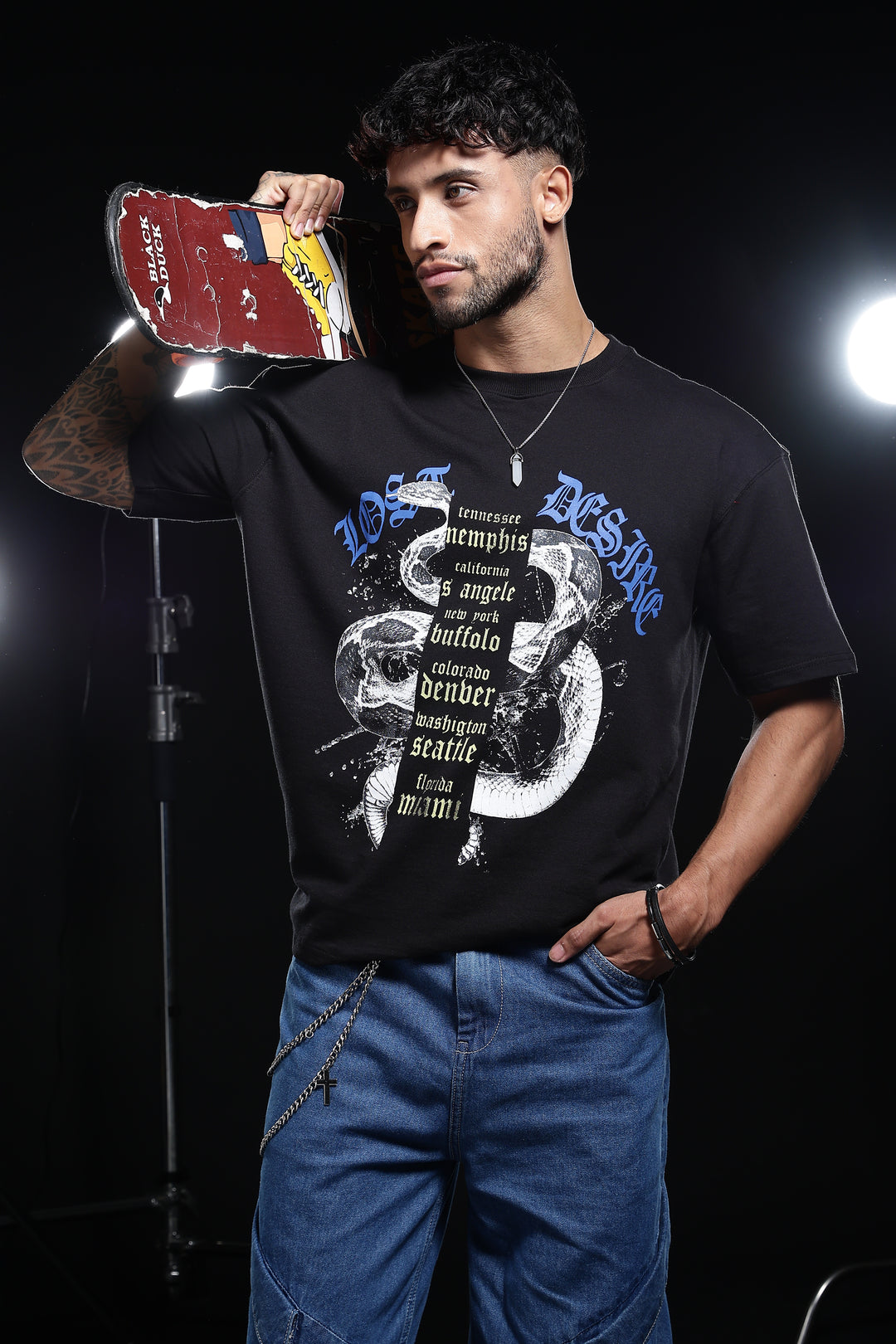 Lost Desire : Black Oversized T-shirt