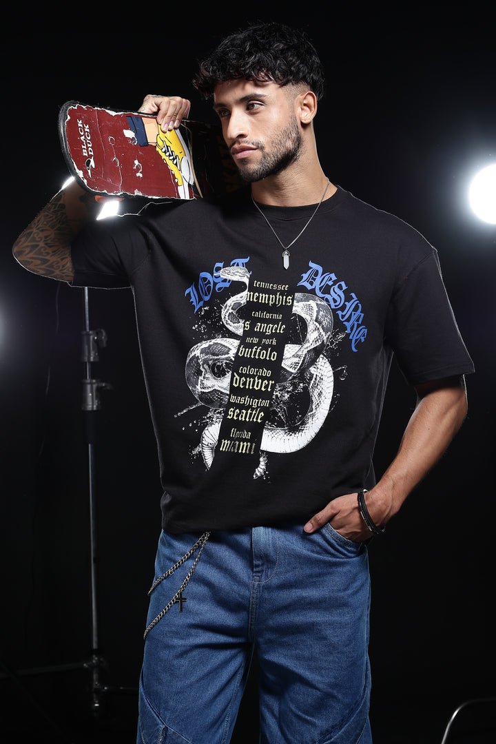 Lost Desire : Black Oversized T-shirt