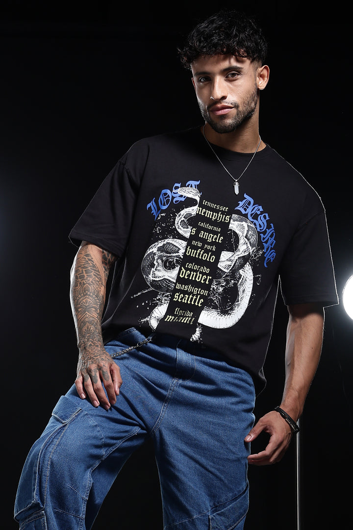 Lost Desire : Black Oversized T-shirt