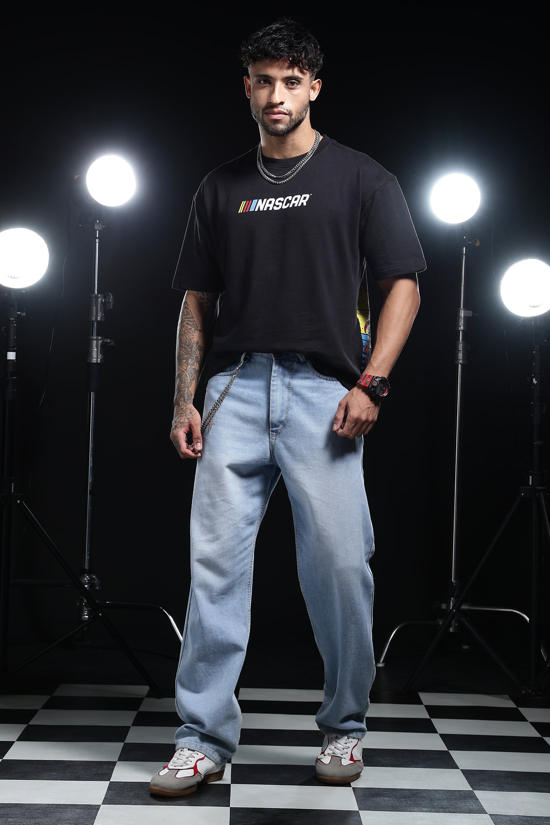Nascar: Oversized Black T-shirt