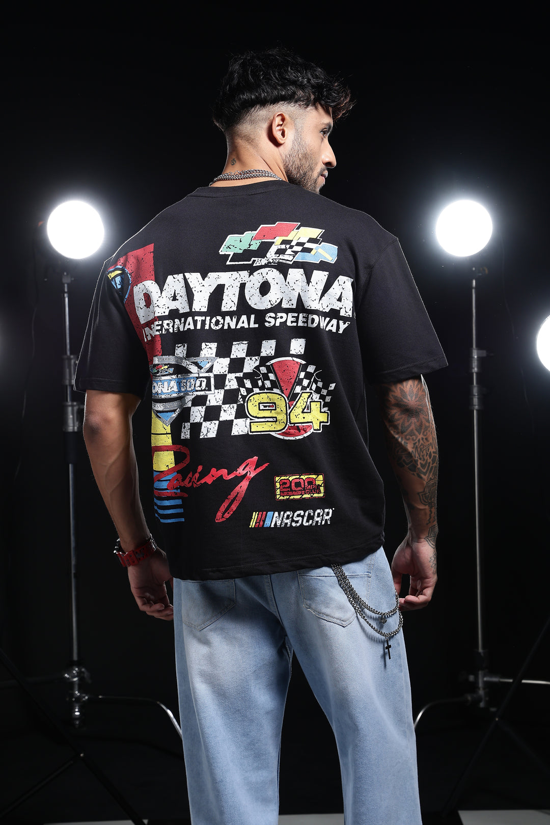 Nascar: Oversized Black T-shirt