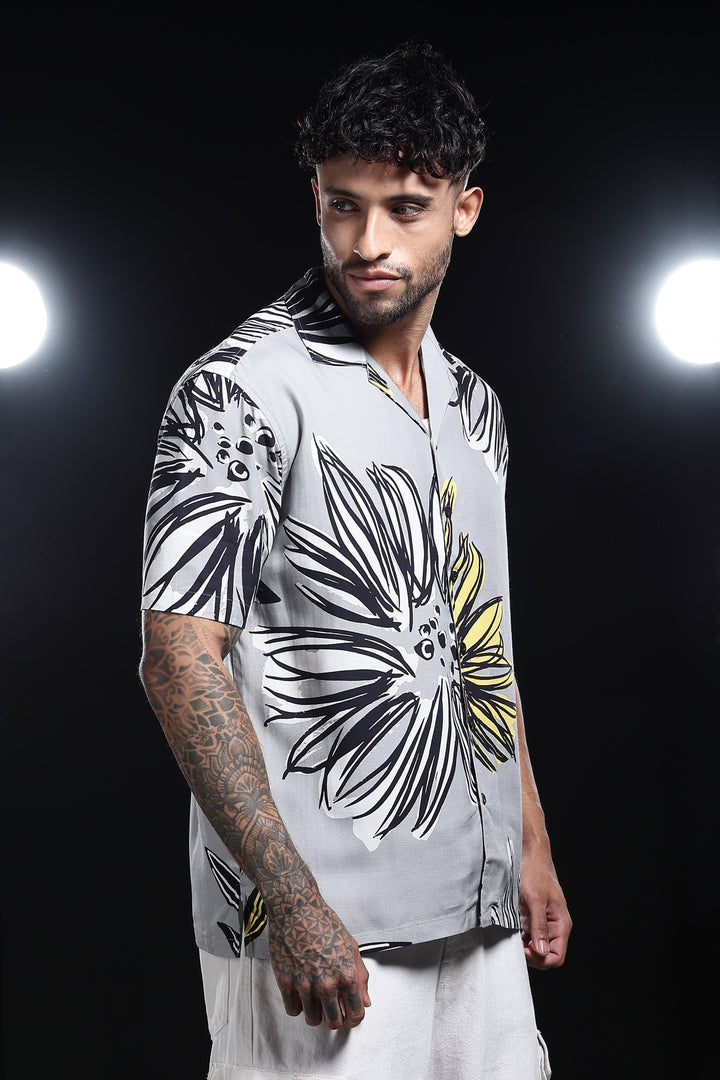 Dusky Flower Cuban Shirt