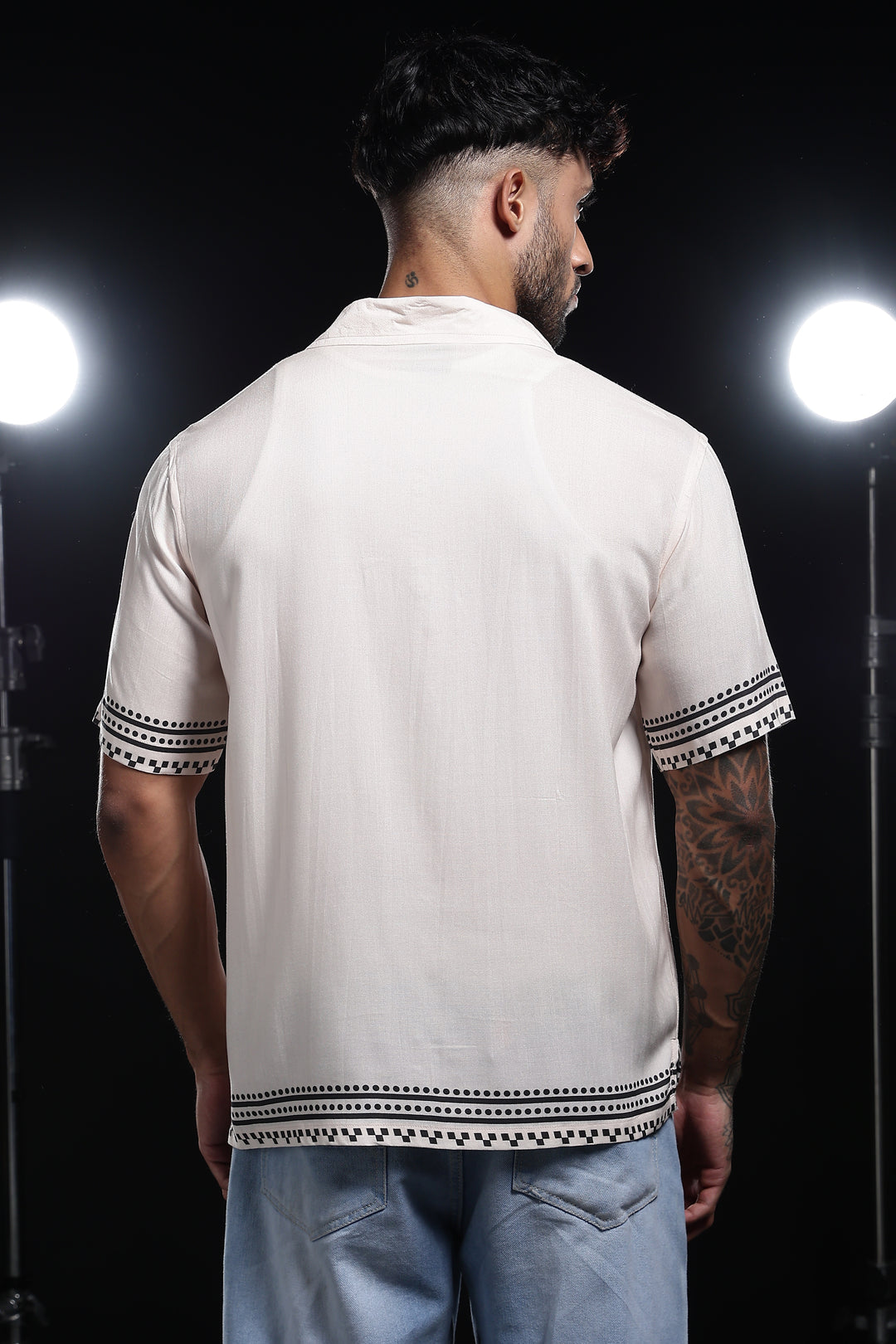 Cream Floret : Cuban Shirt