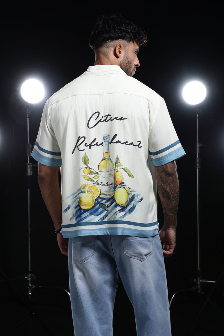 Citrus: Boxy Oversized Cuban Shirt