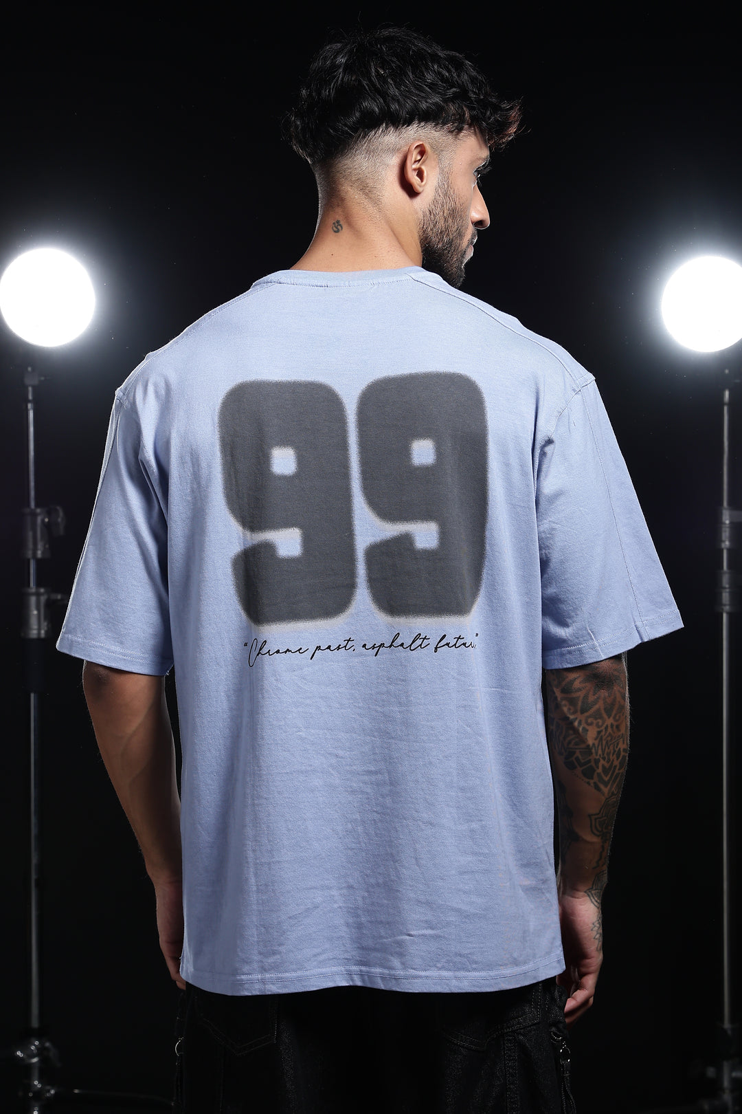 Ninty-9: Dyed Turquoise Oversized T-shirt