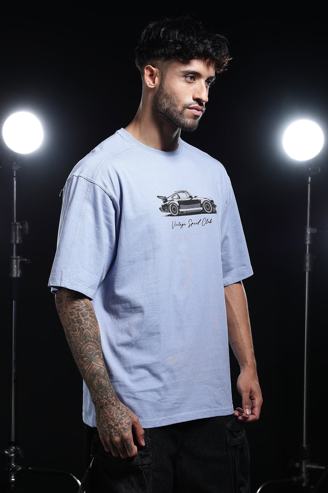 Ninty-9: Dyed Turquoise Oversized T-shirt