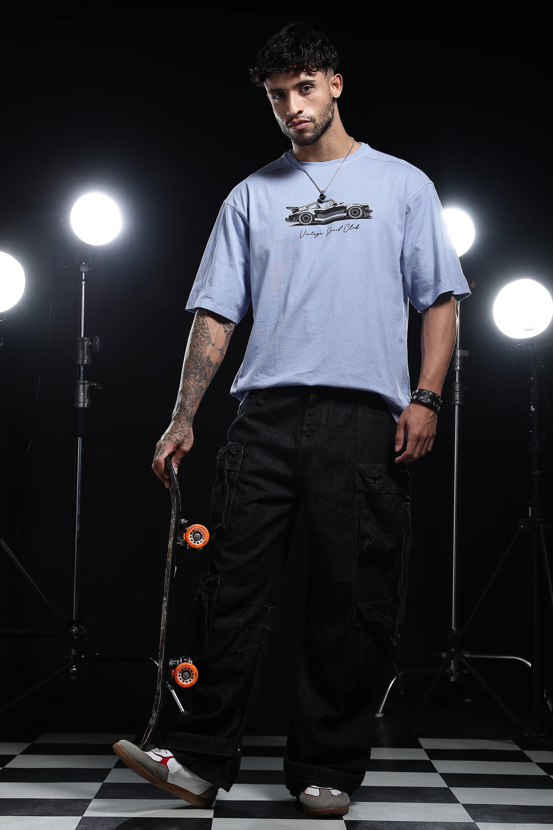 Ninty-9: Dyed Turquoise Oversized T-shirt