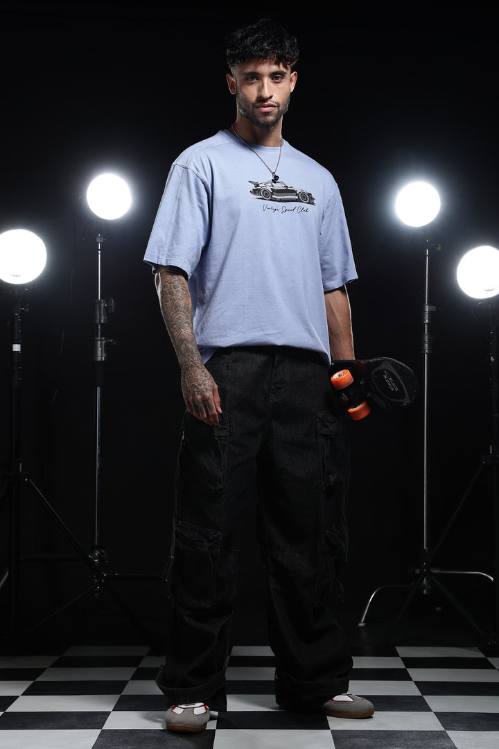 Ninty-9: Dyed Turquoise Oversized T-shirt