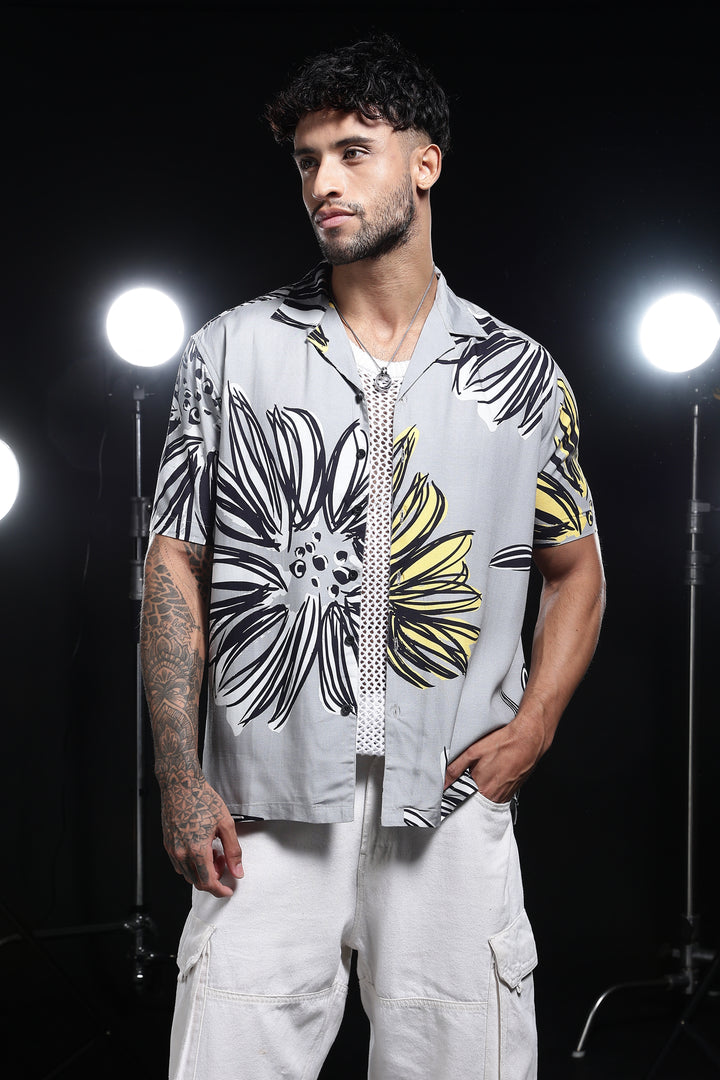 Dusky Flower Cuban Shirt