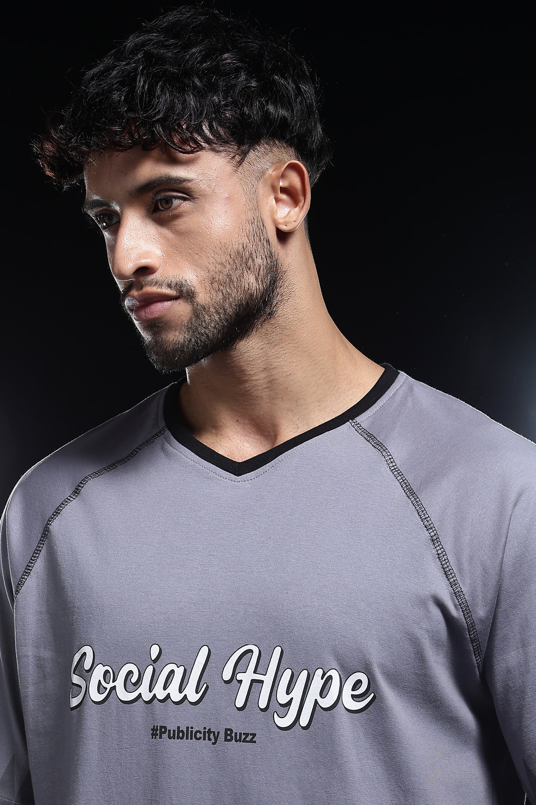 Social Hype: Grey Oversized T-shirt