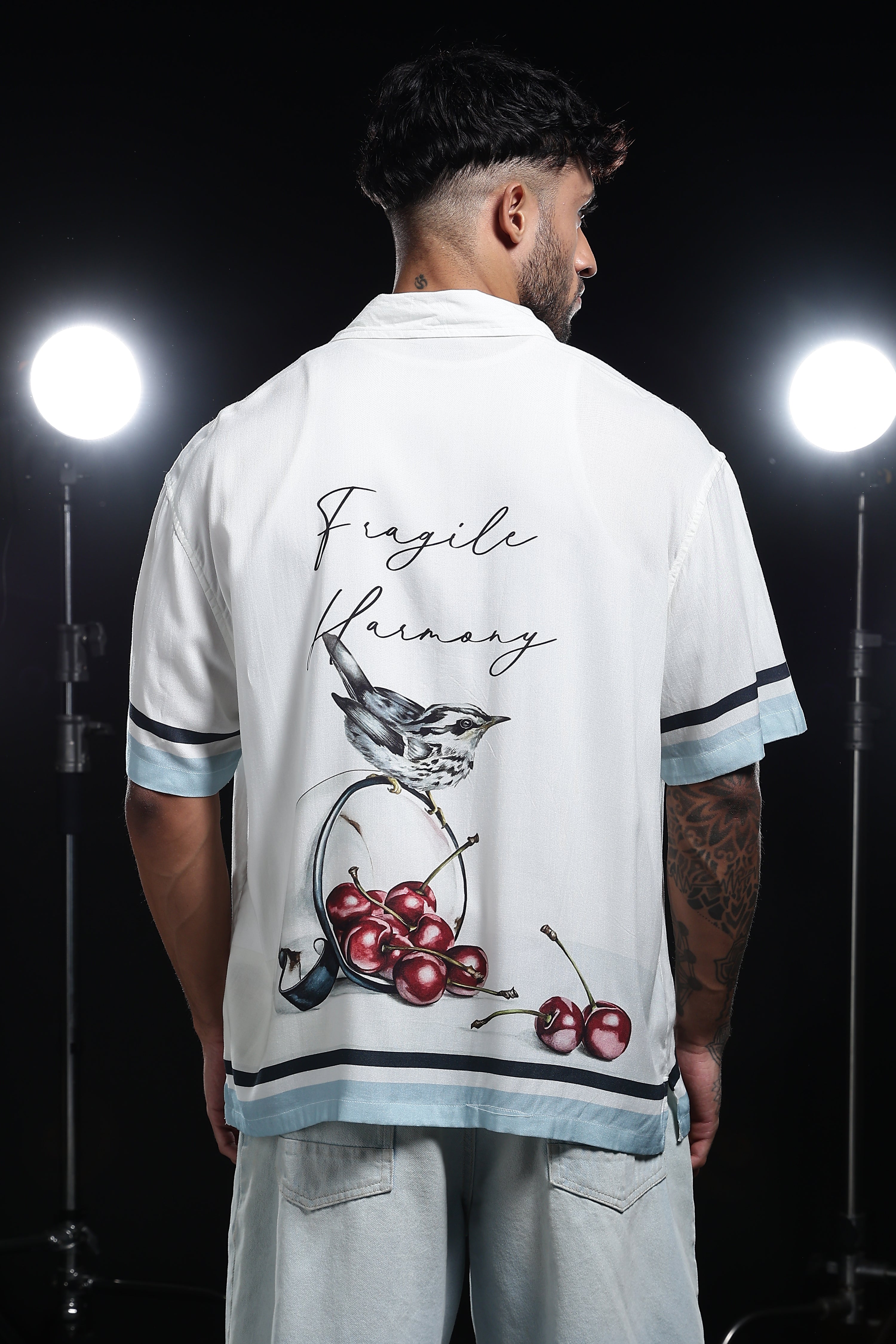 Fragile Bird: White Oversized Tshirt – Eszett
