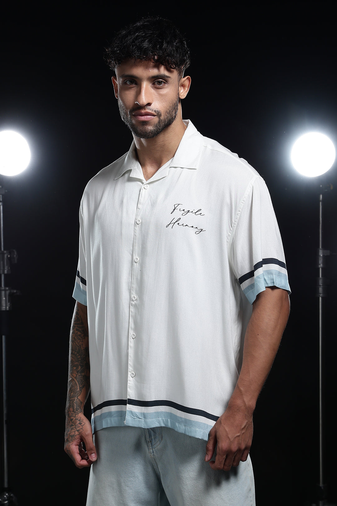 Fragile Bird: White Oversized Tshirt