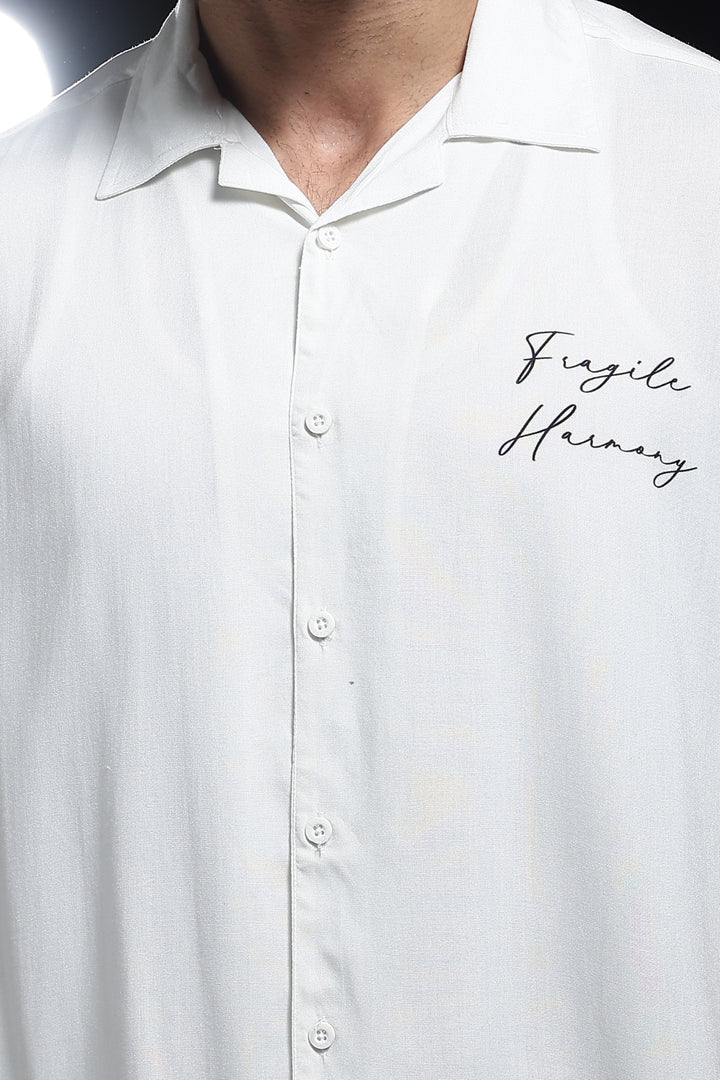 Fragile Bird: White Oversized Tshirt