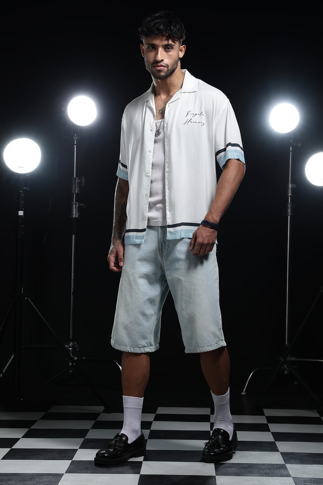 Fragile Bird: White Oversized Tshirt