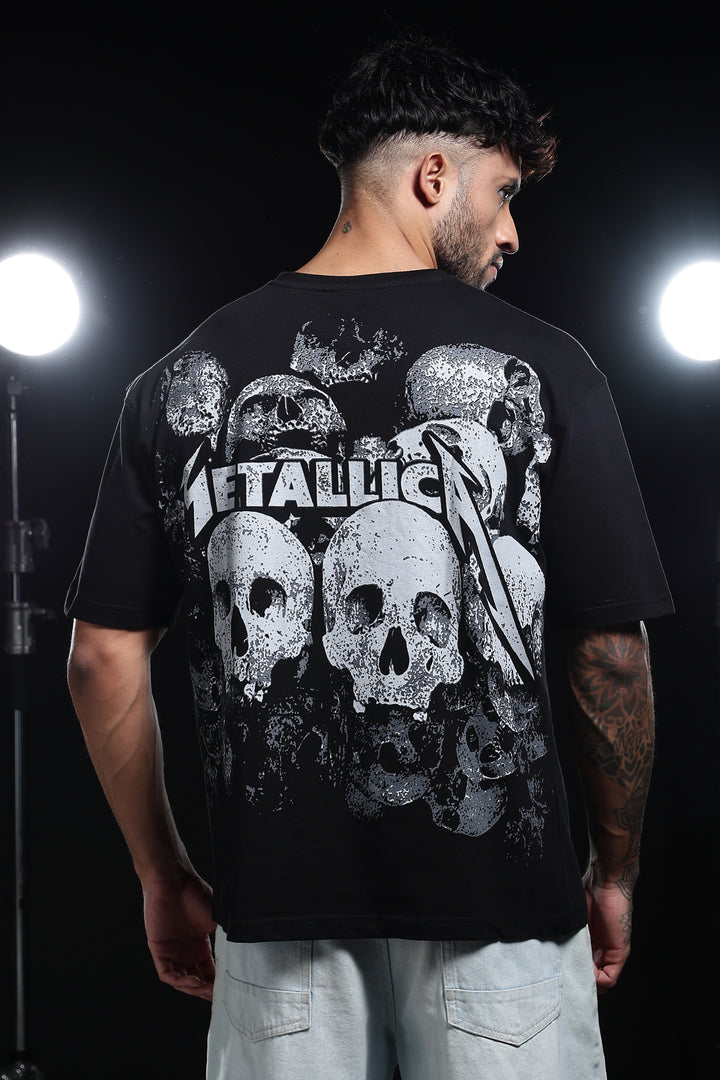 Skull : Black Oversized T-shirt