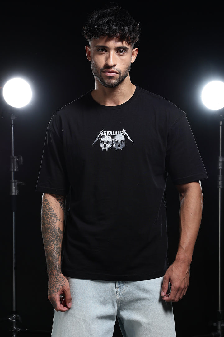 Skull : Black Oversized T-shirt