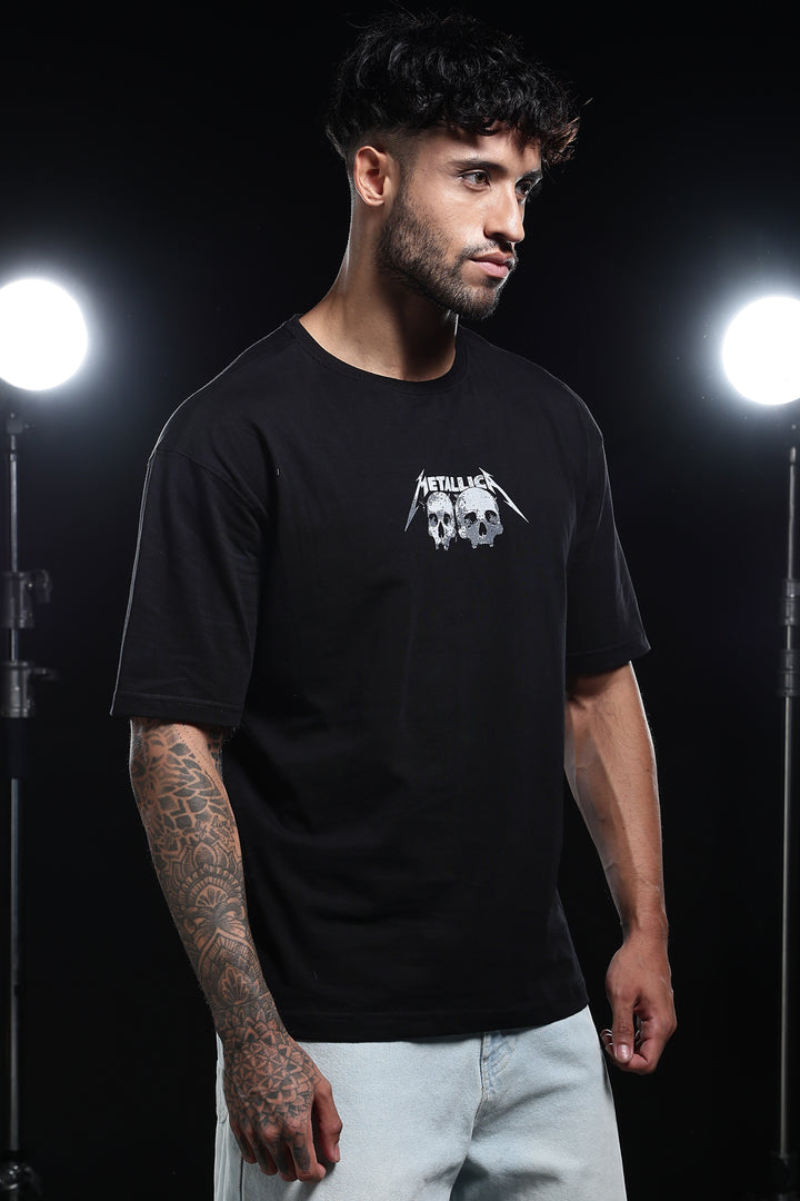 Skull : Black Oversized T-shirt