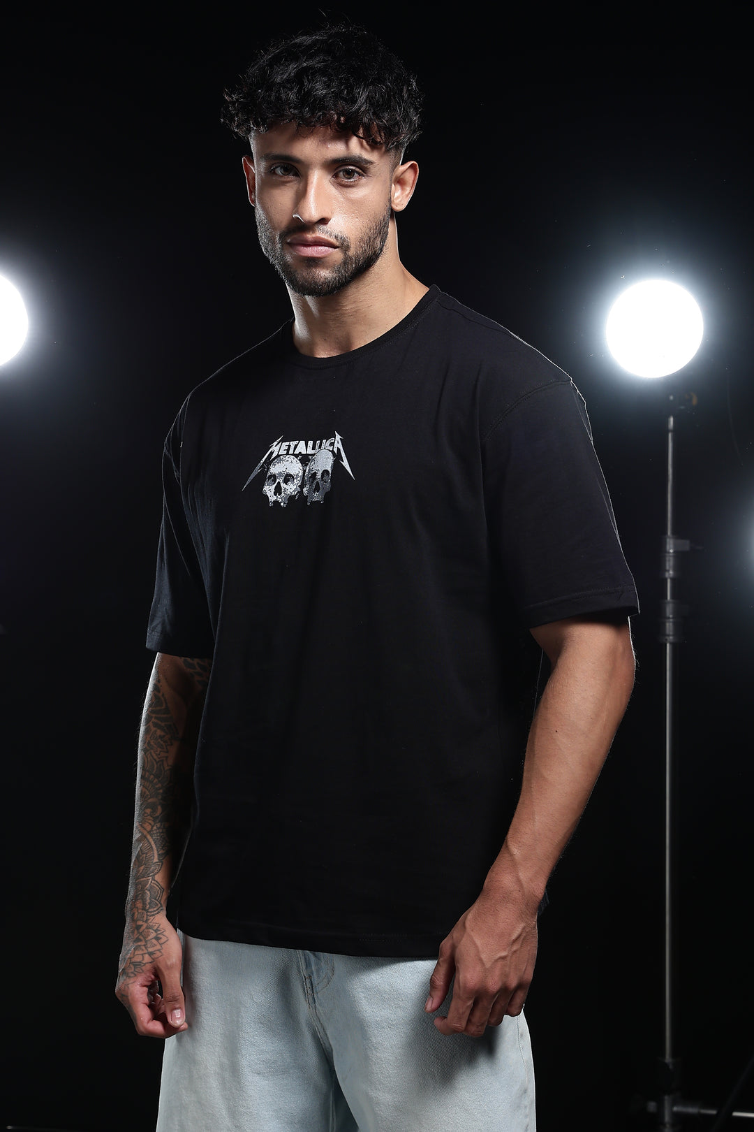 Skull : Black Oversized T-shirt