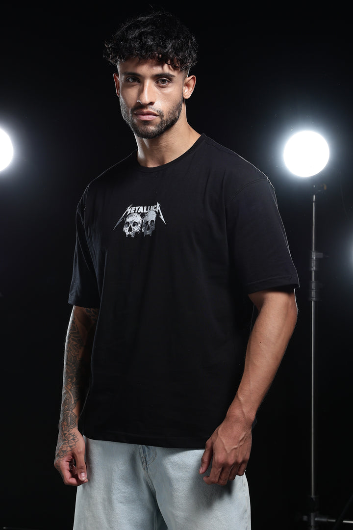 Skull : Black Oversized T-shirt