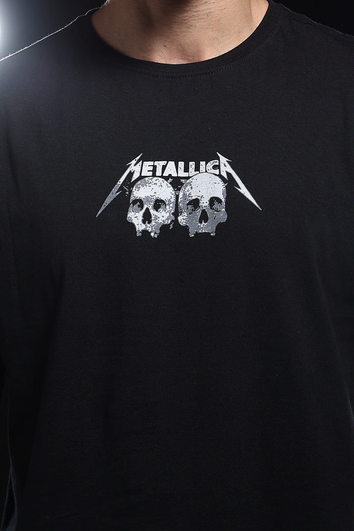 Skull : Black Oversized T-shirt