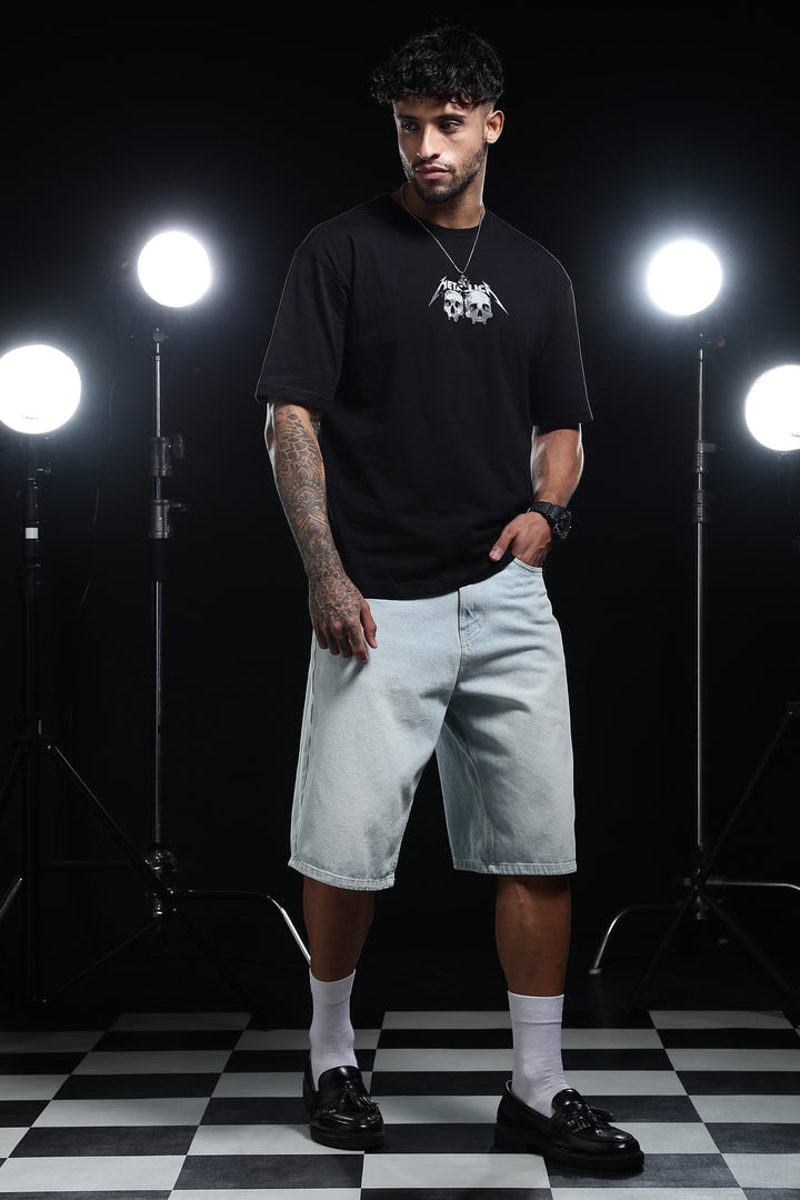 Skull : Black Oversized T-shirt