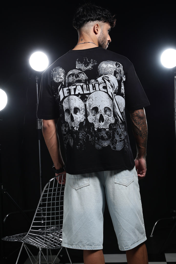 Skull : Black Oversized T-shirt