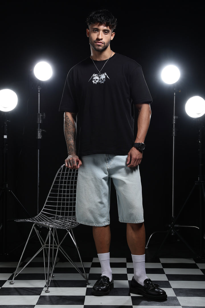 Skull : Black Oversized T-shirt