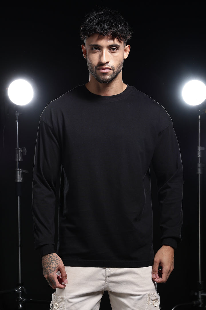 Solids: Black Oversized T-shirt