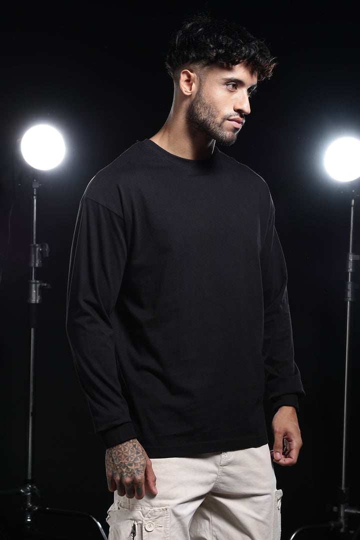 Solids: Black Oversized T-shirt